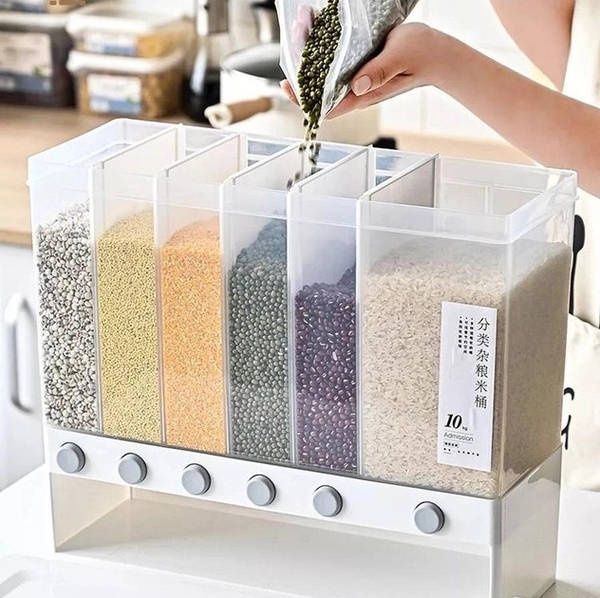 Специи Контейнер Для Специй -Круп multifunctional household rice bucke