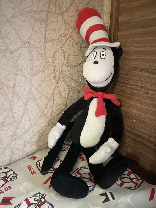 Мягкая игрушка кот в шляпе The cat in the hat винтаж Dr. Seuss