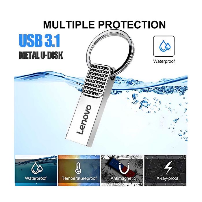 Водонепроницаемый USB 3.1 Flash-брелок накопитель 2000 ГБ