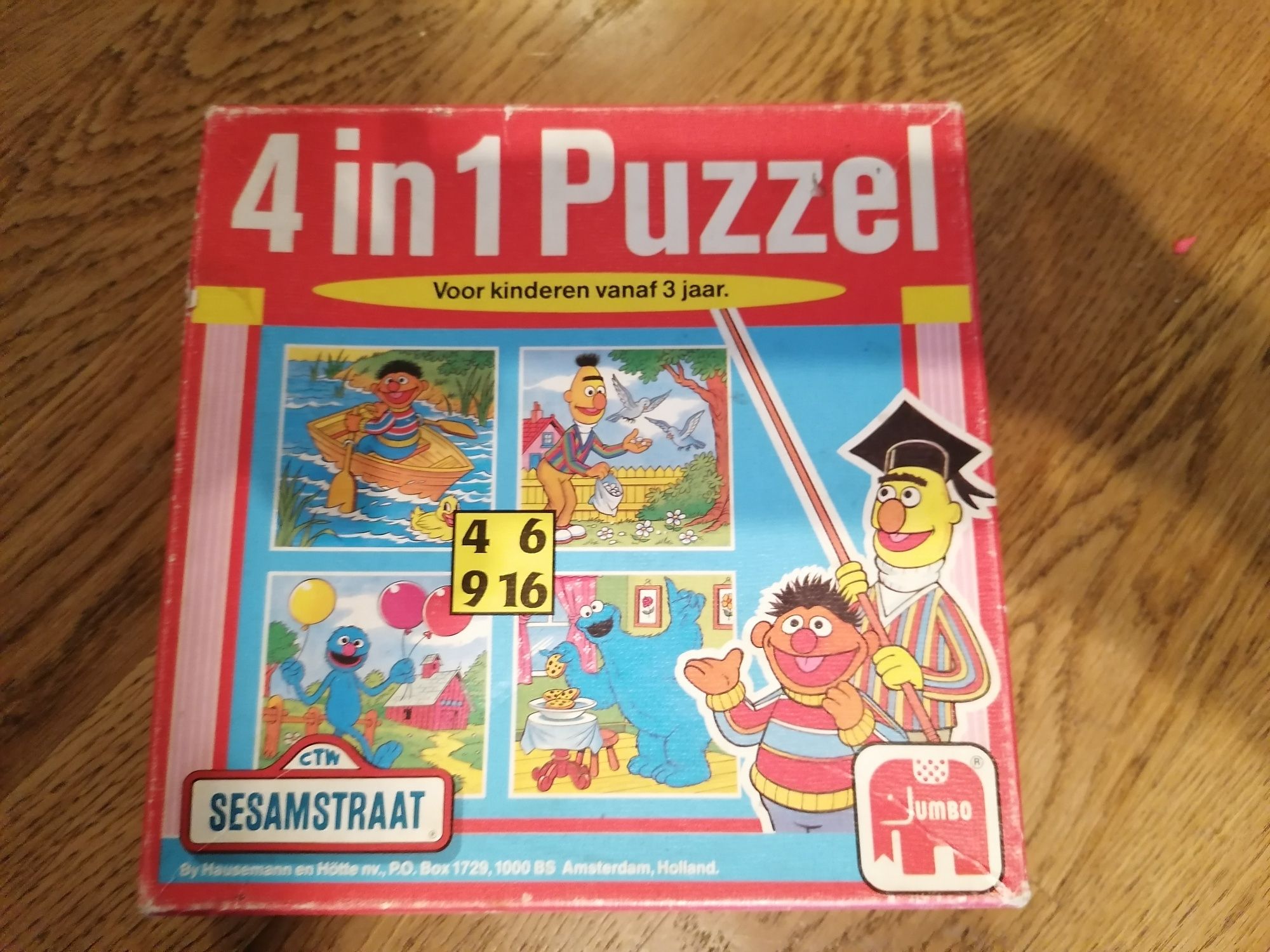 Puzzle Ulica Sezamkowa RETRO 4in1