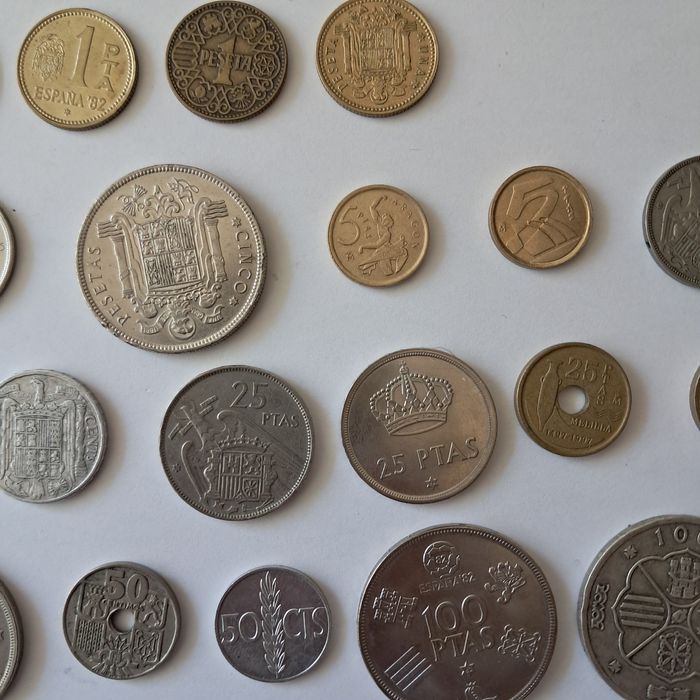 Pack de moedas antigas de espanha
