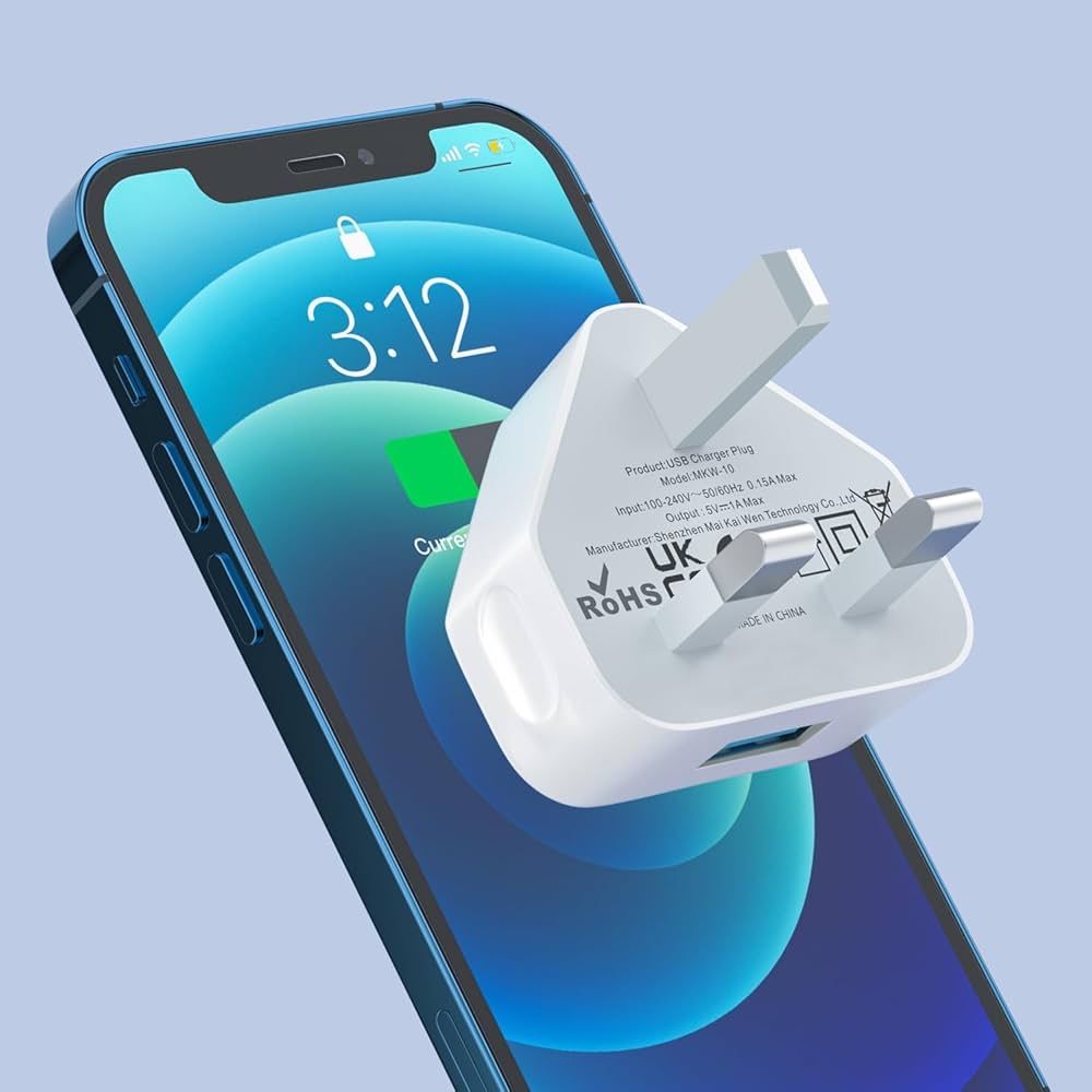 Ładowarka Ścienna USB-A ISB-C 18W UK