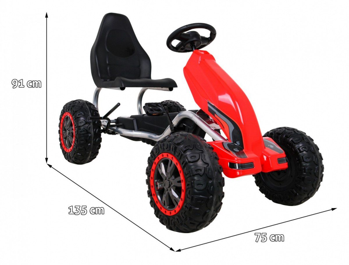 +Max 100KG  +Ham Ręczny quad Gokart na pedały dla dzieci STRONG