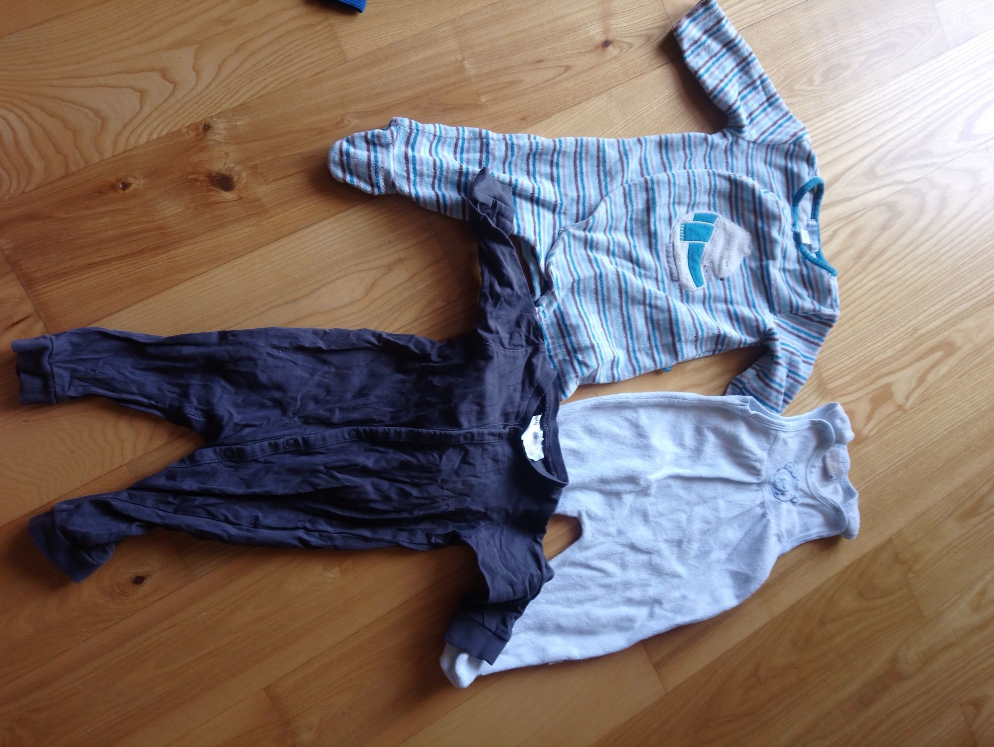 Zestaw ciuszków, 9 szt, rozmiar 68, body, pajace, spiochy