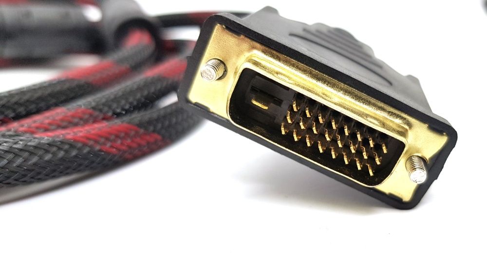 Кабель HDMI - > DVI(24+1) 1.5 м в оплетке с ферритами дви FULL HD 1080