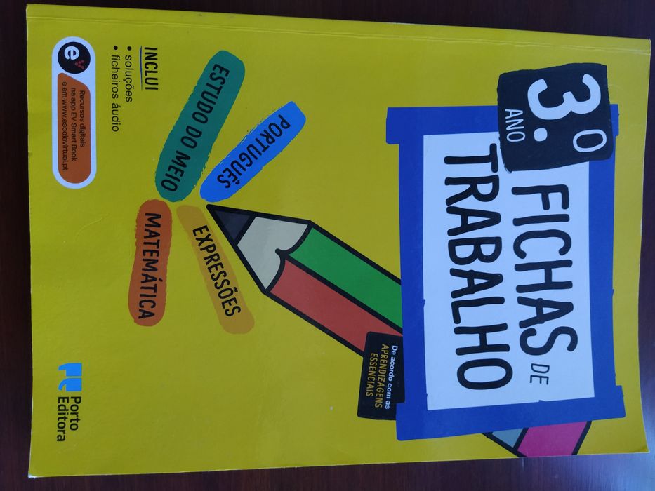 Fichas de Trabalho - 3.º Ano - (Português, Matemática, Estudo do Meio)