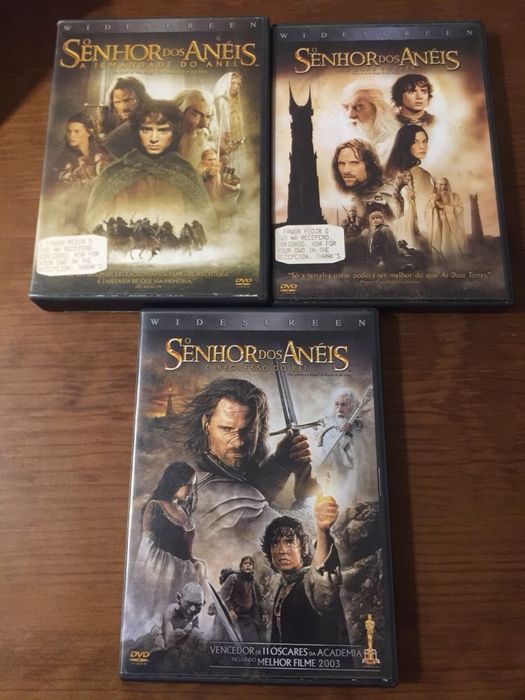 DVD trilogia senhor dos anéis edições de 2 discos
