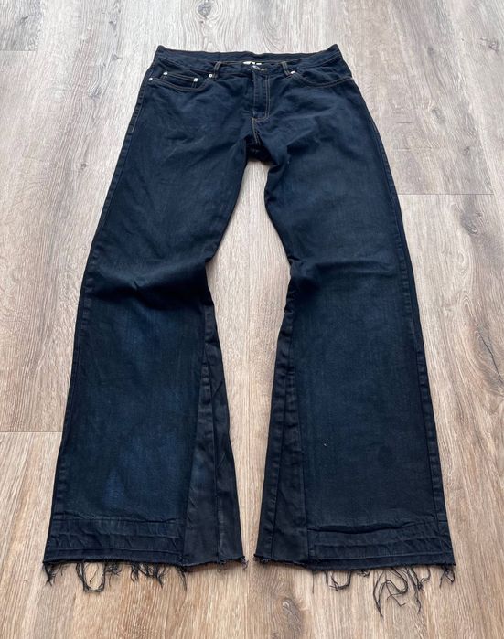 Черные Клеш Джинсы Кастом Black Flared Jeans Custom