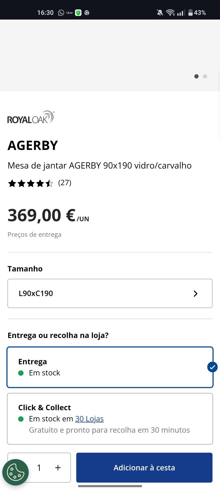 Mesa de sala JYSK NOVA