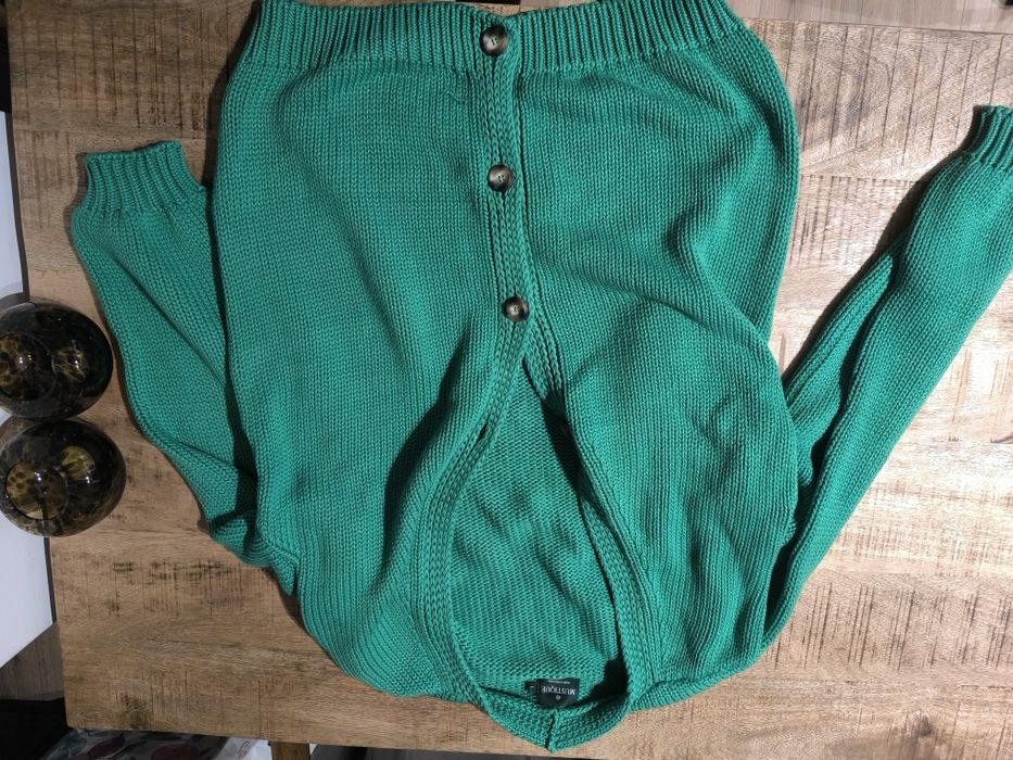Cardigan verde mustique tamanho L
