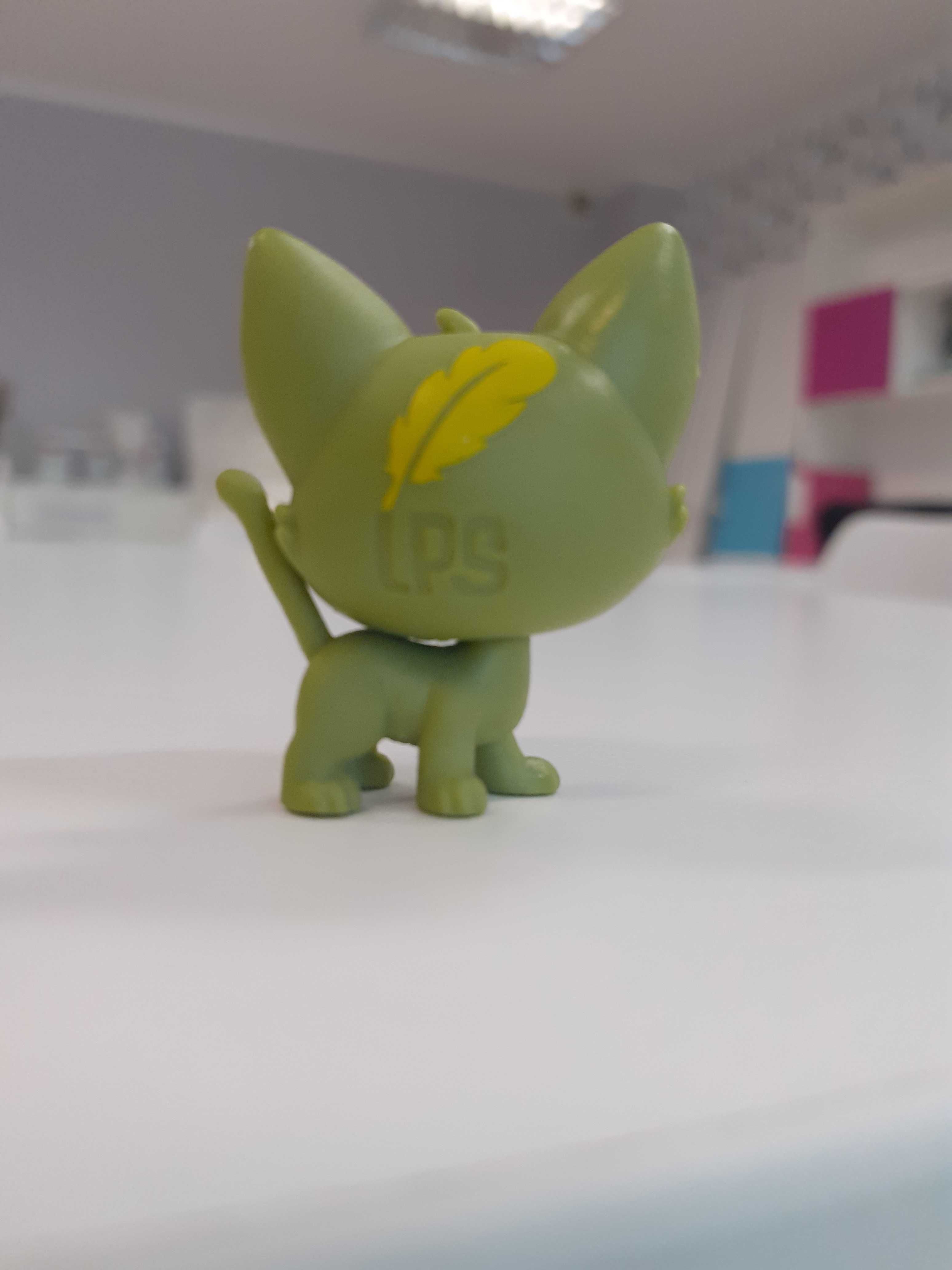 Figurka kotek zielony mały LPS littlest pet shop kot UNIKAT Pocus