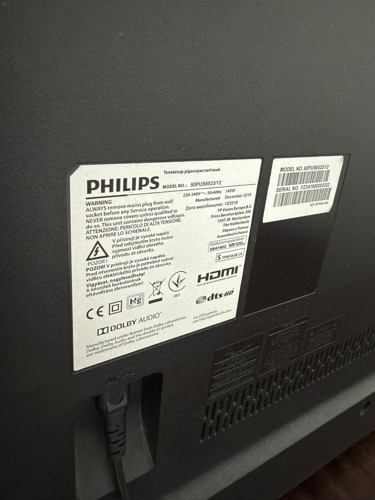 Philips 50PUS6523/12 50 cali