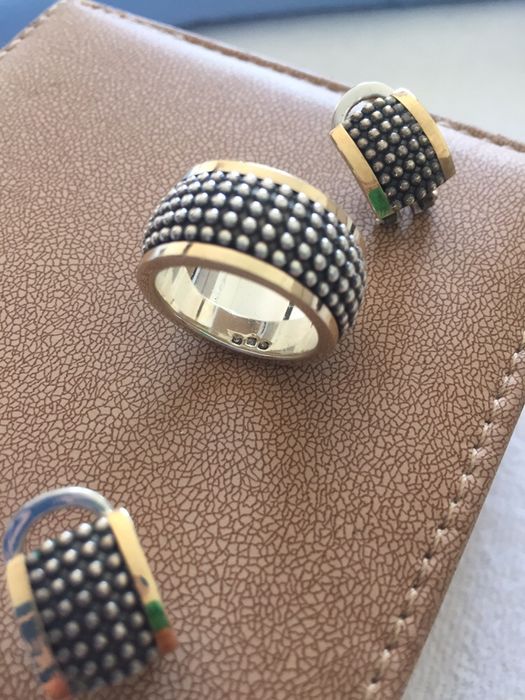 Conjunto ouro e prata