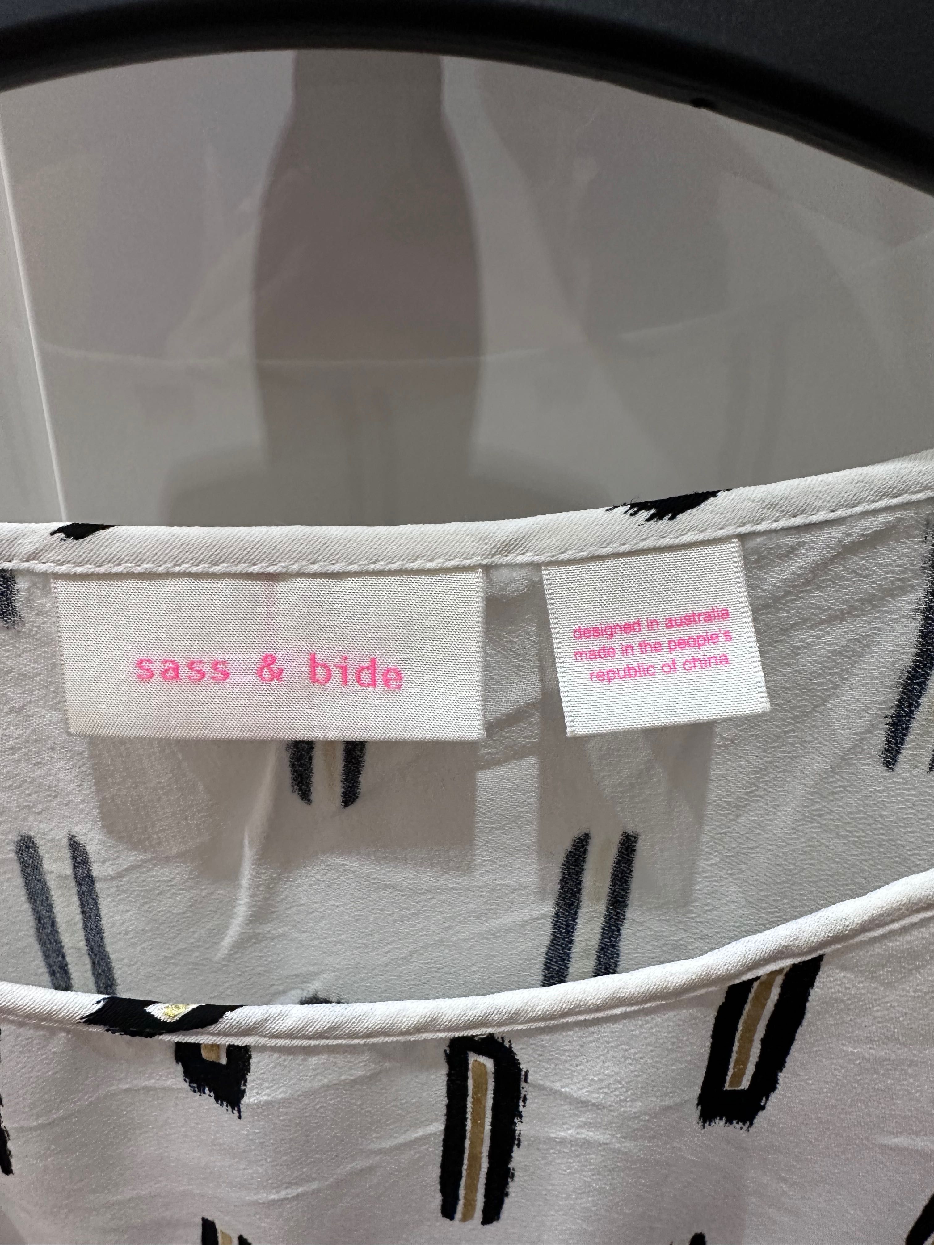 Biała bluzka koszulowa damska rozm 42 XL sass&bide