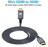 Кабель адаптер BiDirect TWOZOH mini HDMI - HDMI 18 Gbps 4K / 60Hz 2.0м