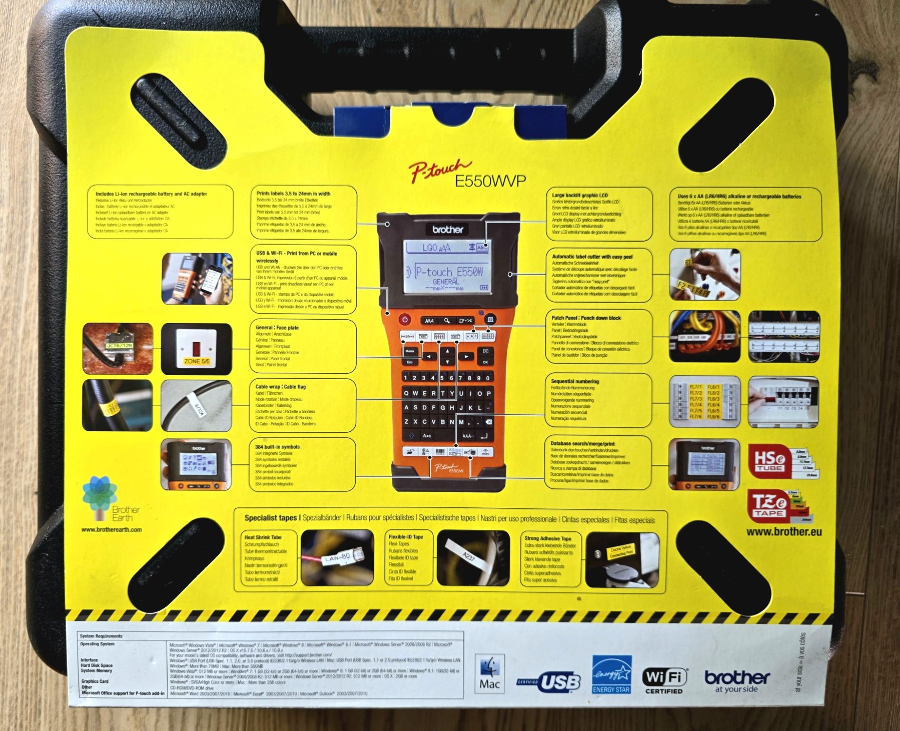Mobilna drukarka etykiet Brother P-Touch PT-E550WVP