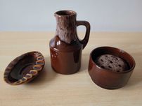 Ikebana popielniczka dzban kolor mocha porcelit