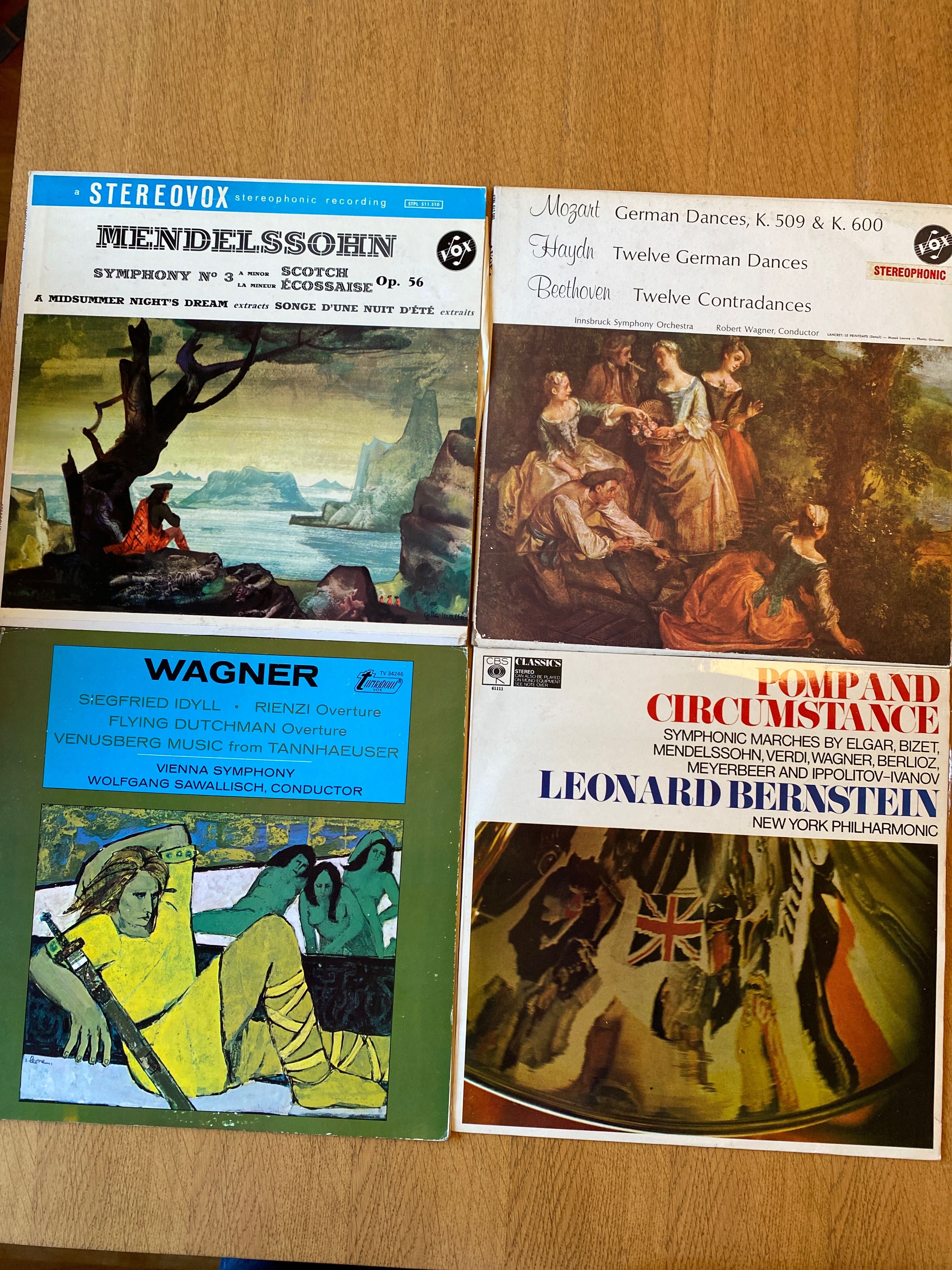Mozart, Mendelssohn, Wagner e mais compositores; 12 LP vinil
