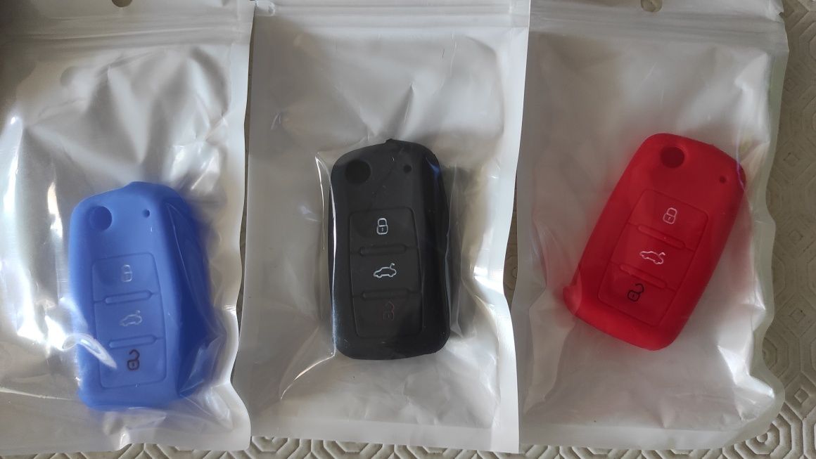 Capa silicone chave VW seat skoda-Portes gratis