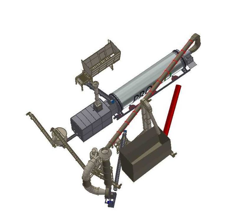 Bębnowa suszarnia do trocin 1.5t/h automatyczna kompletna ProEko