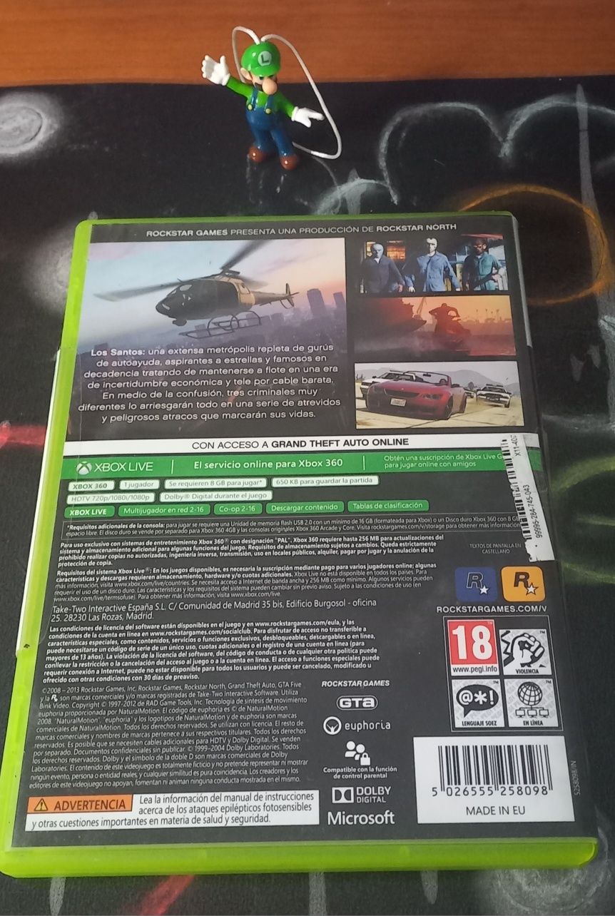 Jogo Xbox 360 GTA V