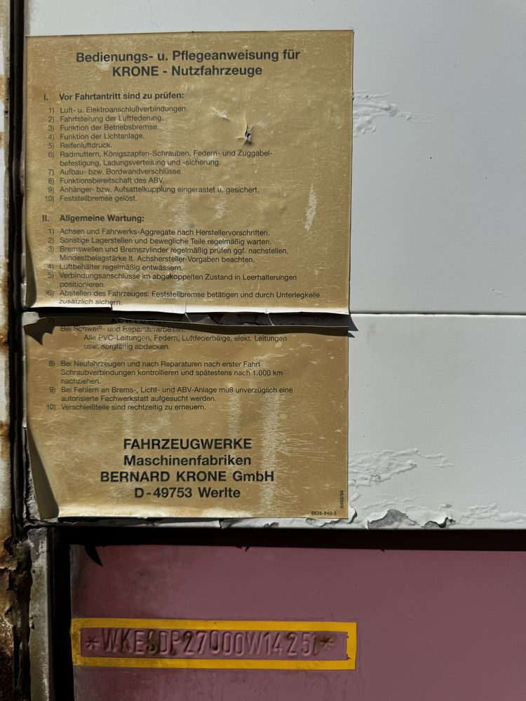 Продам бортовий напівпричіп KRONE SDP27 1998