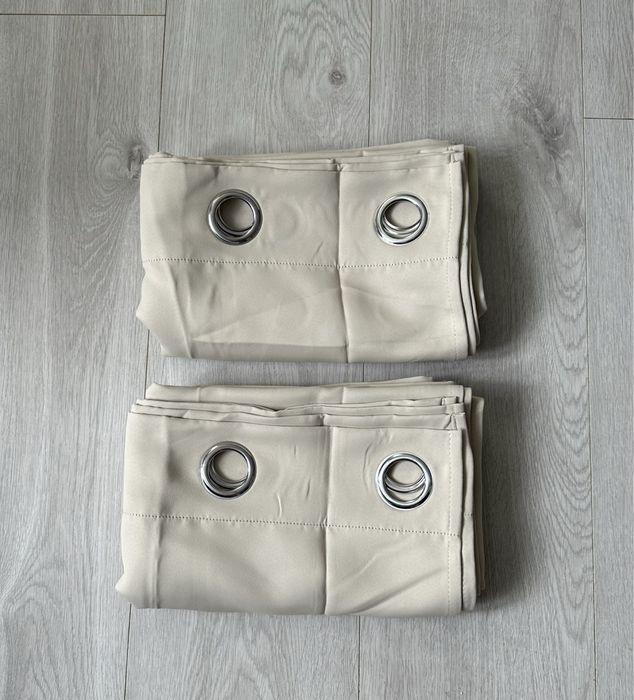 2 Zasłony 140x175cm Zaciemniające Termiczne Na Przelotkach