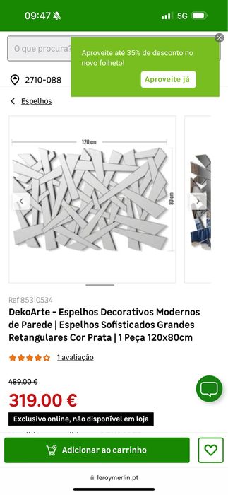 Espelho decorativo estilo recortes