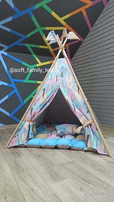 Вігвам, вигвам, детская палатка, детский домик, типи, шалаш