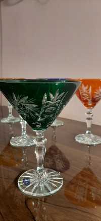 Цветные хрустальные бокалы для коктейля MaRika hand made