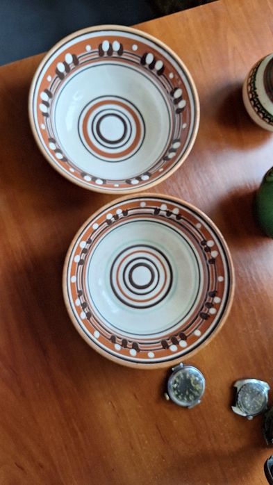 Тарелка кувшинчик глиняный