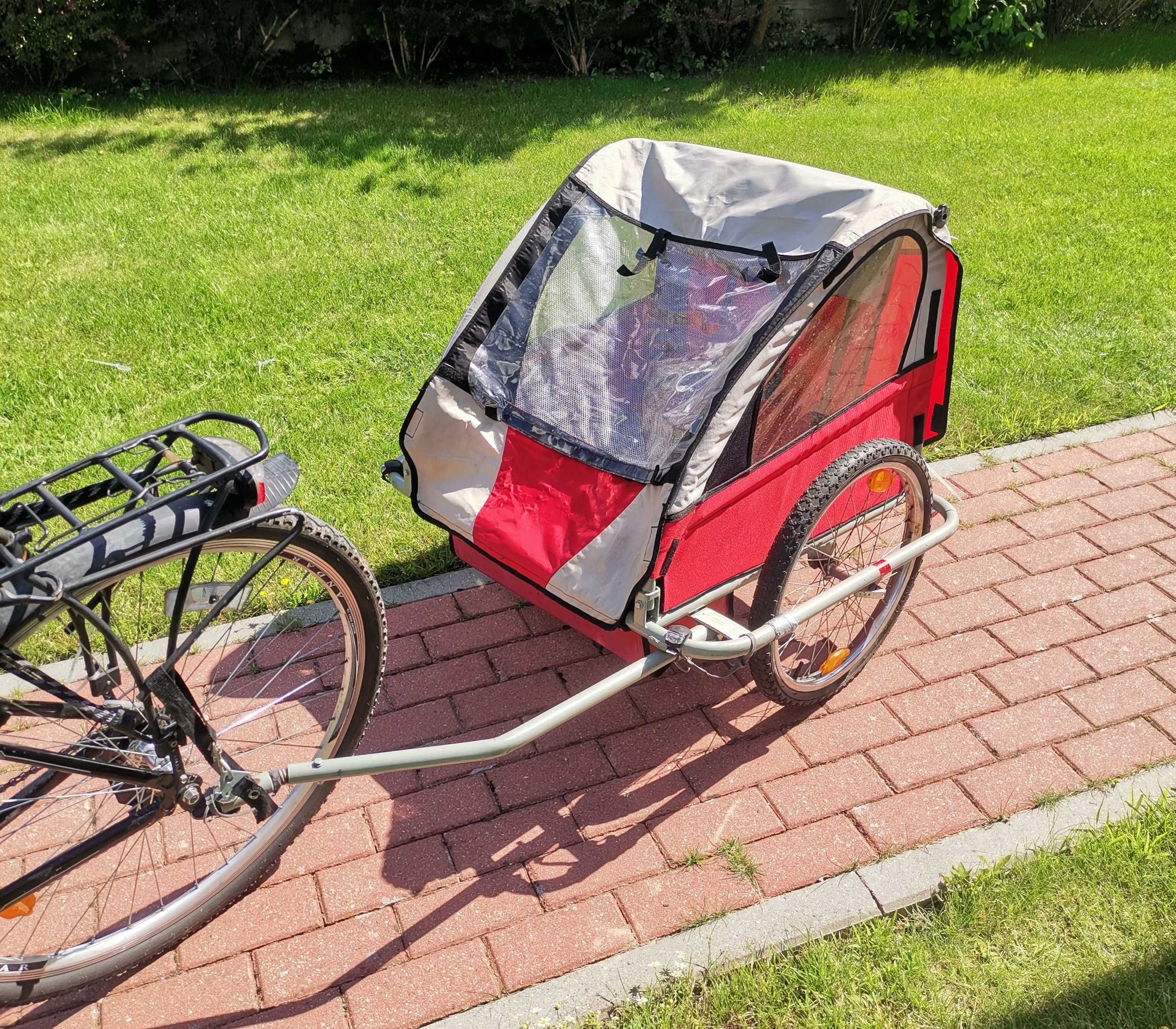 Przyczepka rowerowa dwoje dzieci