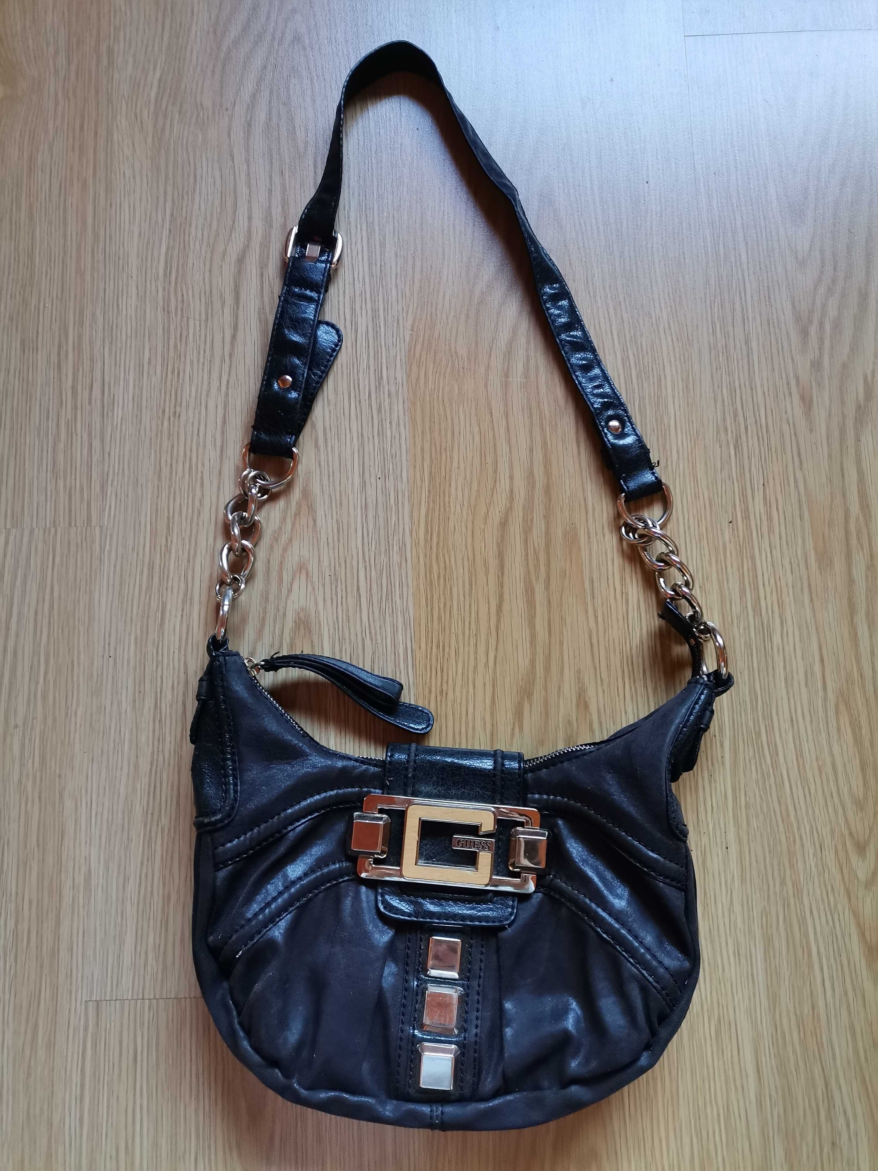 Mala tiracolo bolsa carteira Guess preta senhora