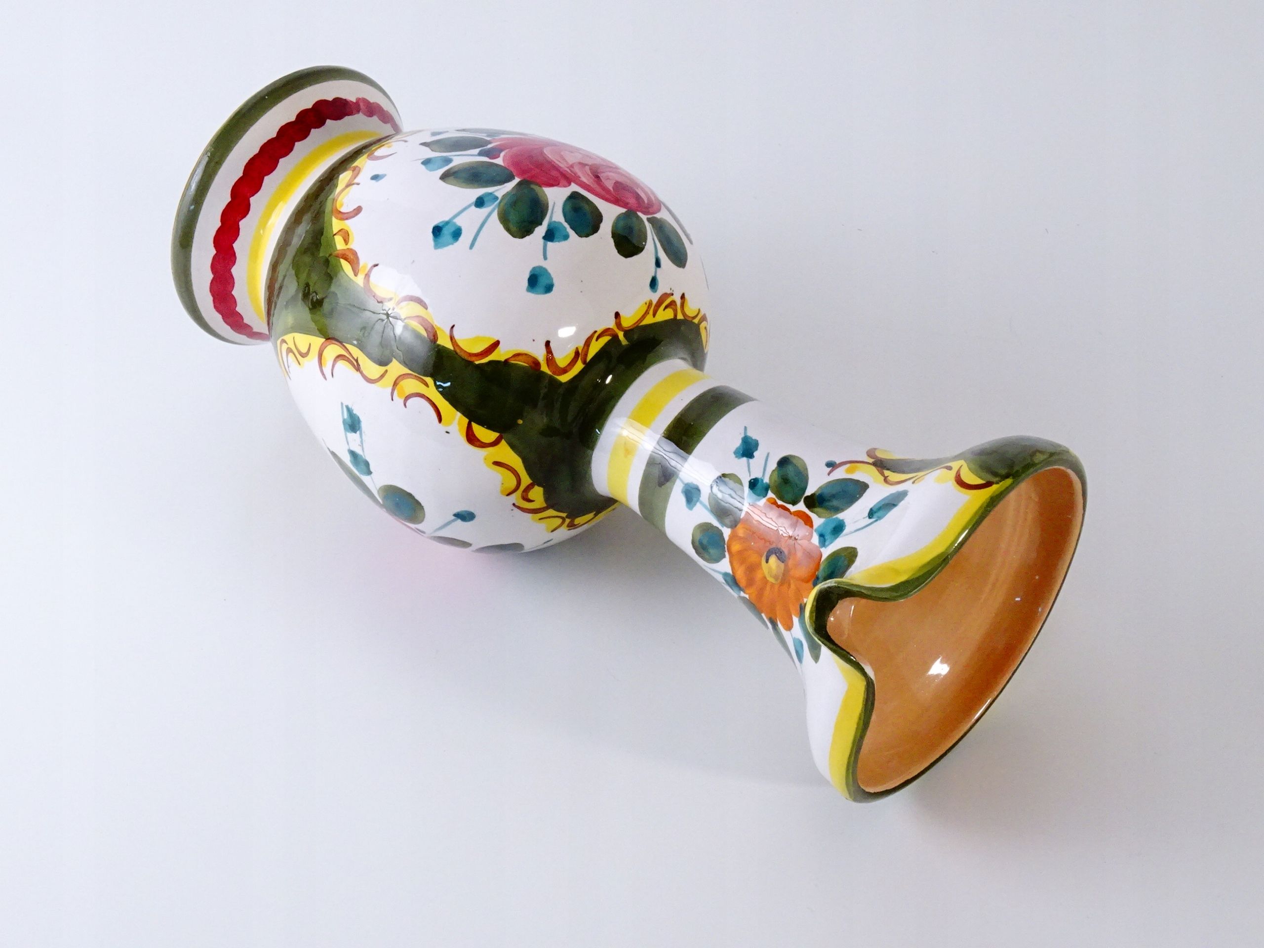 ceramika włoska piękny malowany dzban dzbanek