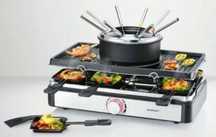 Raclette fondue grill elektryczny stołowy beztłuszczowy garnek Silverc