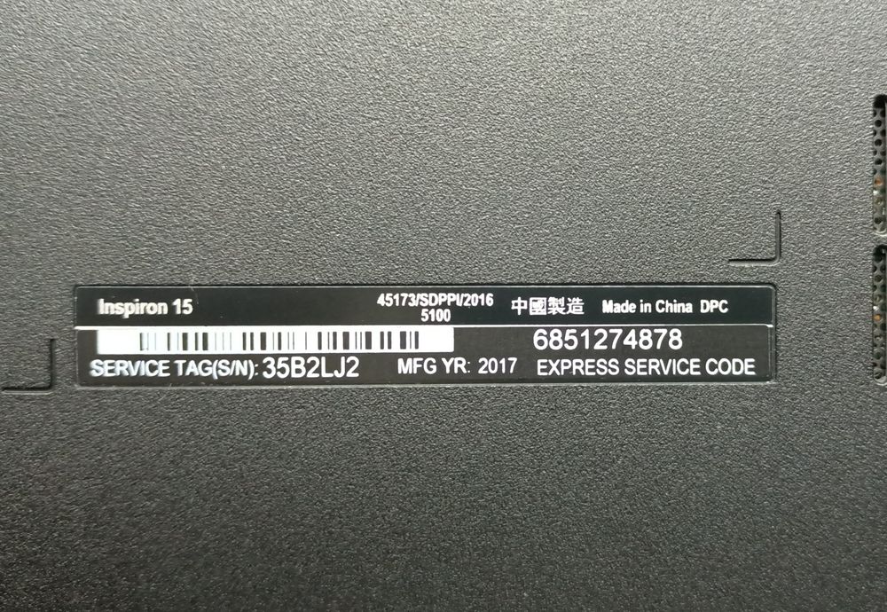 Новый АКБ - Dell 3567 Inspiron 15/ Intel core i3 / 16GB / SSD 128GB US