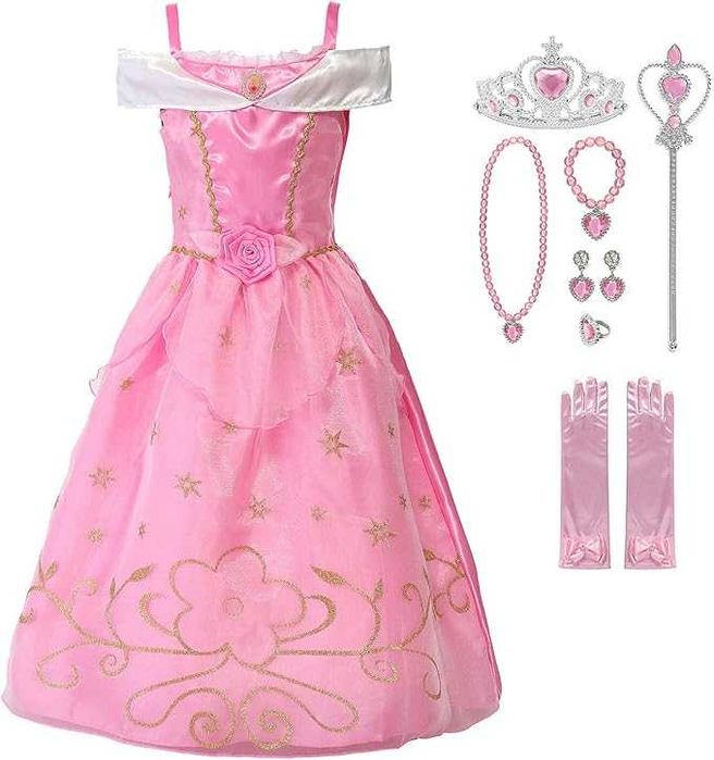 Sukienka kostium przebranie Księżniczki 130 cm