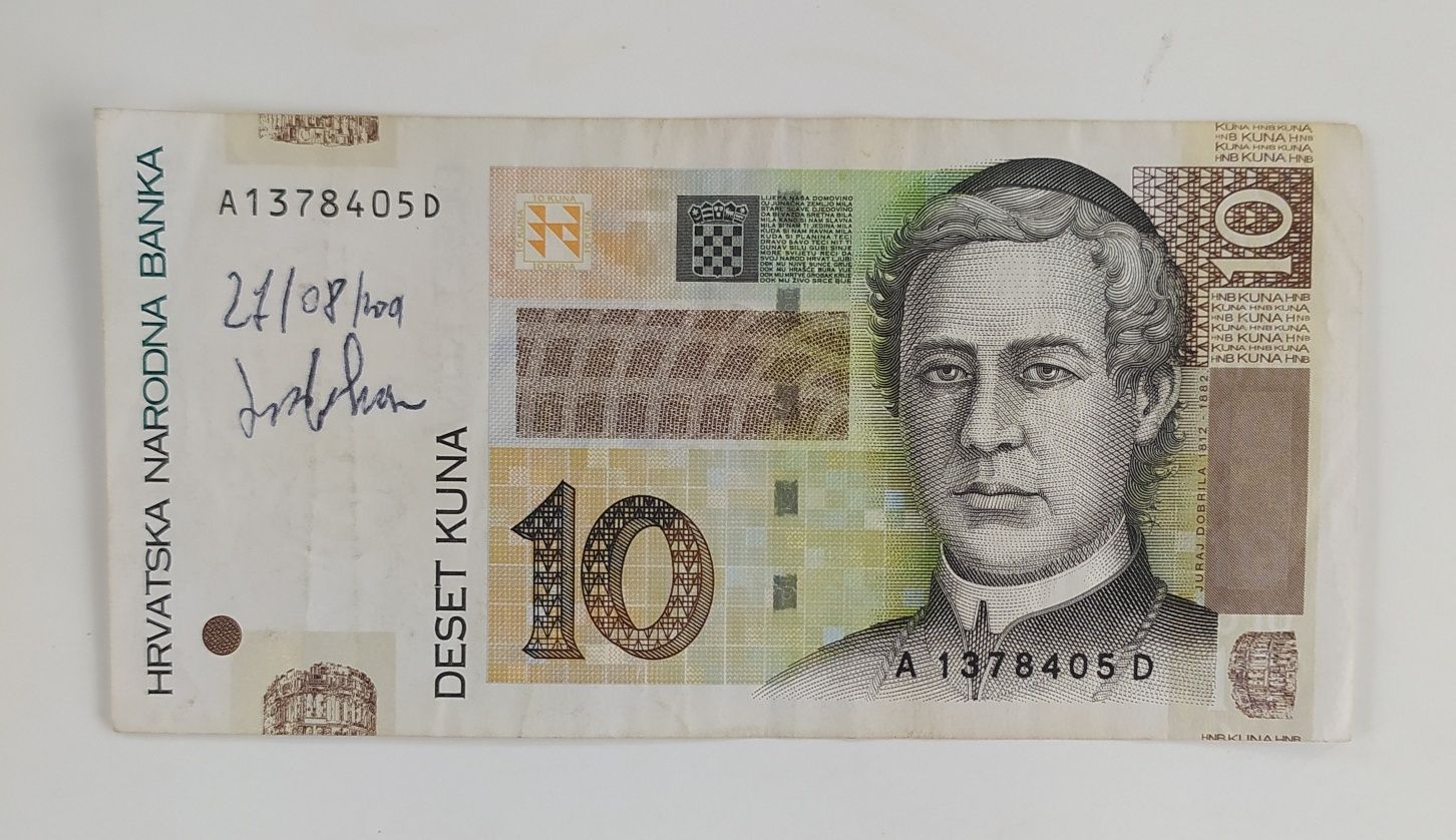 banknot 10 kuna , Chorwacja , 2001