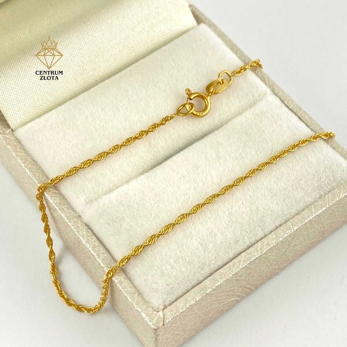 ZŁOTA bransoletka KORDEL 1,2mm PRÓBA 585 (14K) długość 18,5 cm