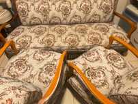 Elegancki stylowy komplet wypoczynkowy - sofa plus dwa fotele