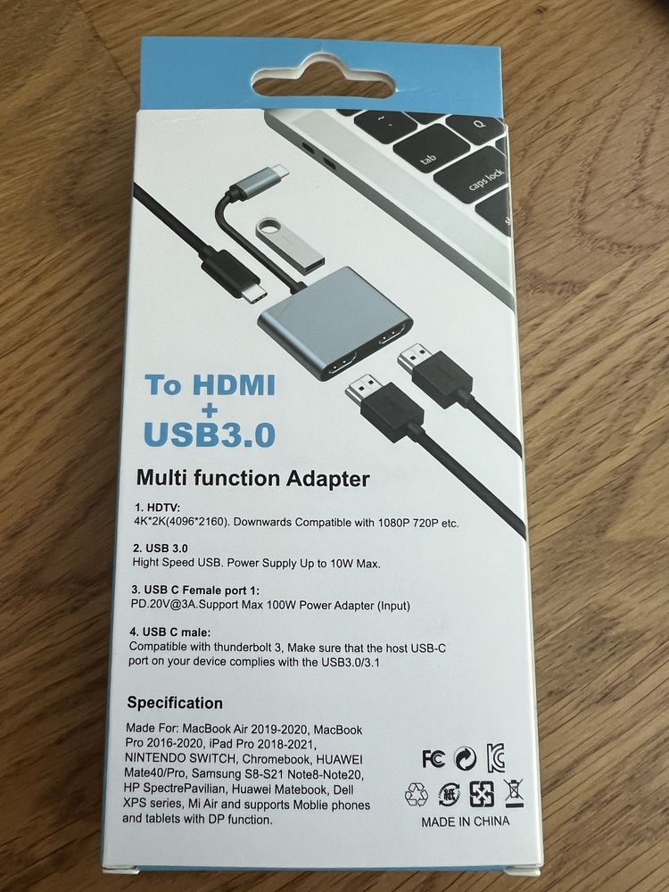 USB хаб на 2 х HDMI USB 3.0 PD