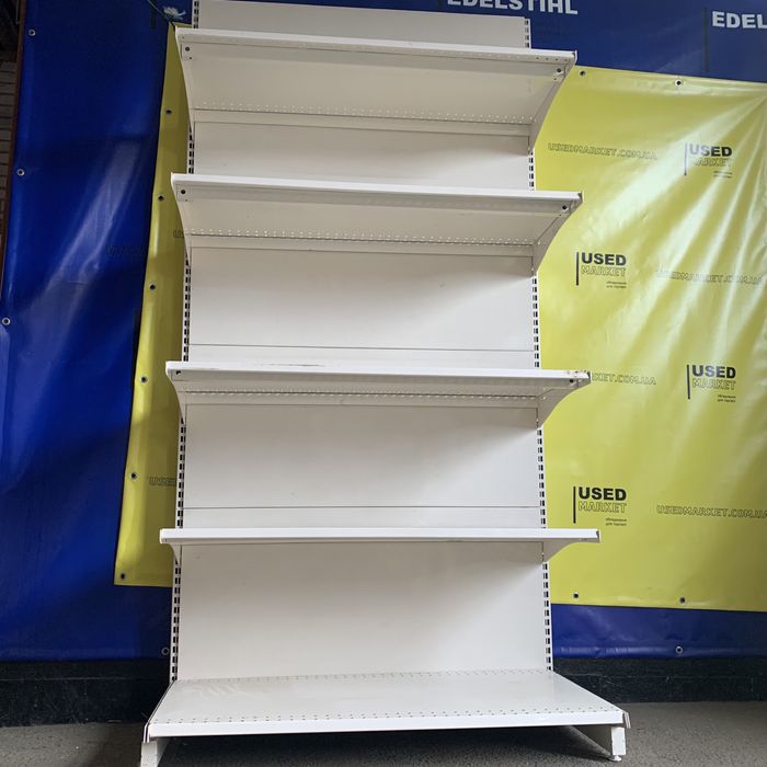 Стелаж торговый с металическими полками для магазина, есть много бу