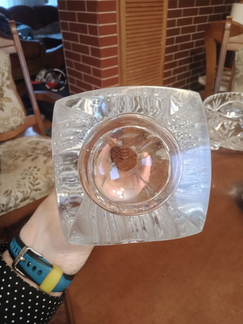 Szklany wazon prl