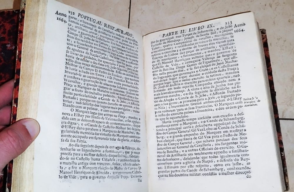MENEZES. (Dom Luiz de) HISTORIA DE PORTUGAL RESTAURADO, obra de 1751-5