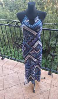 Długa sukienka maxi z rozcięciem New Look rozmiar S Pettie 36