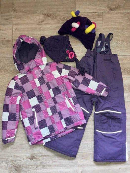 TCHIBO kombinezon narciarski stan idealny 98/104 +dwie czapki H&M, C&A