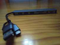 OTG Hub USB-C 8 em 1 USB e áudio 3,5 mm. Novo