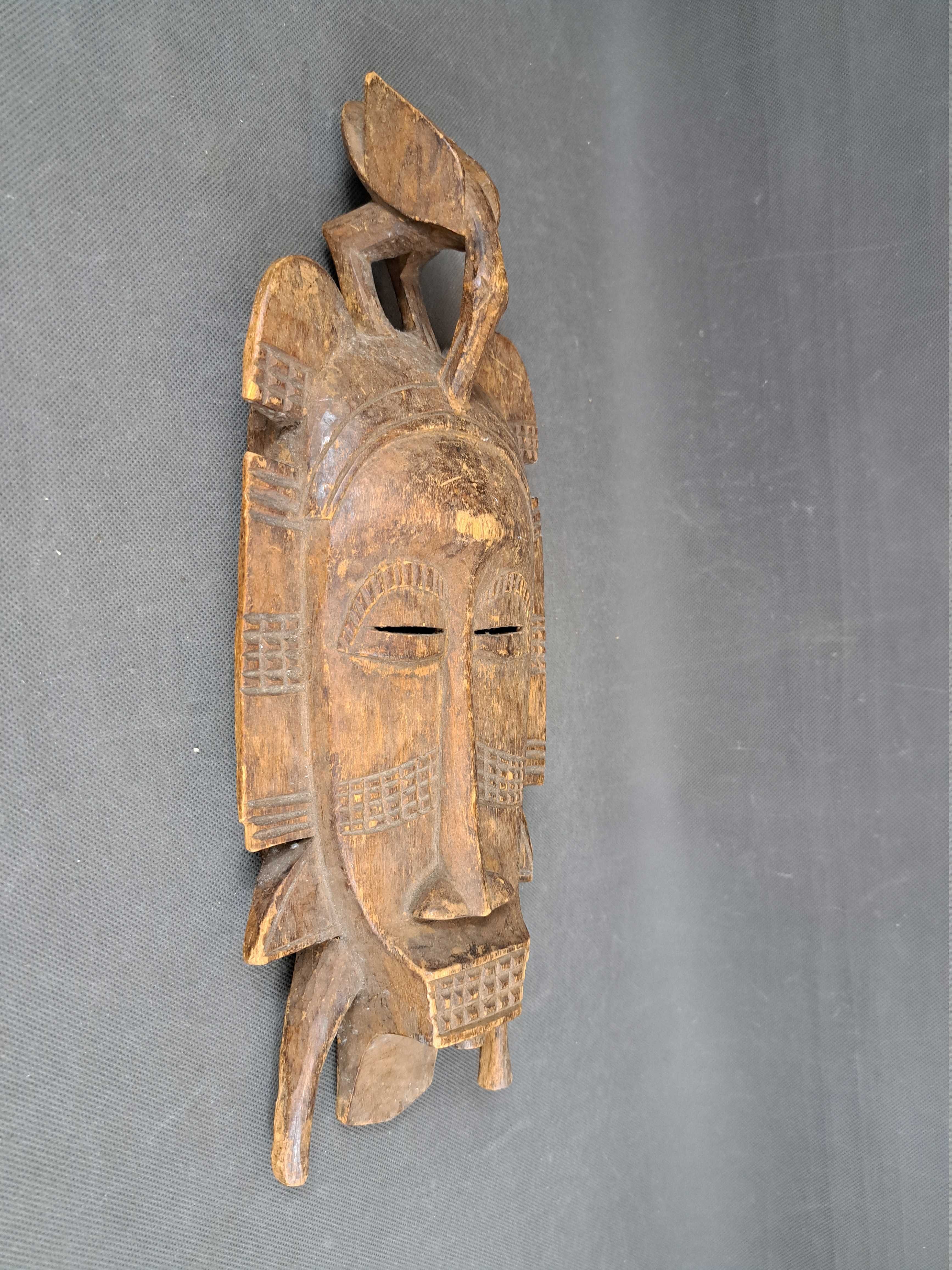 Stara, drewniana maska afrykańska, SENUFO wys. 41 cm