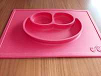 EZPZ happy mat prato silicone alimentar bebés coral