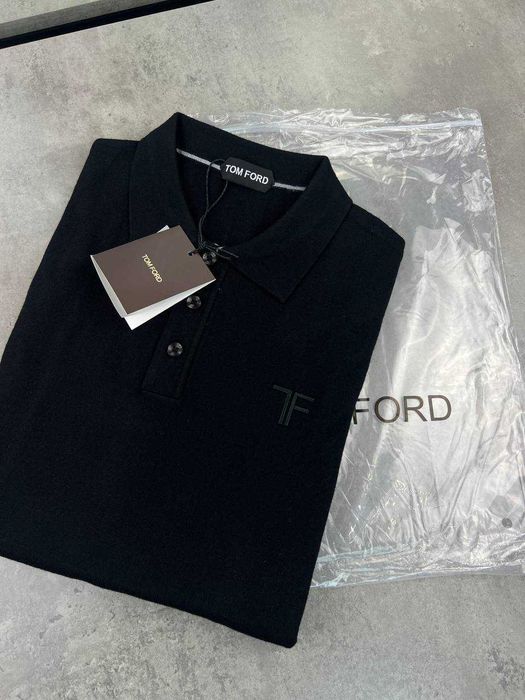 Мужской черный свитер Tom Ford кофта с вышивкой Том Форд sg286